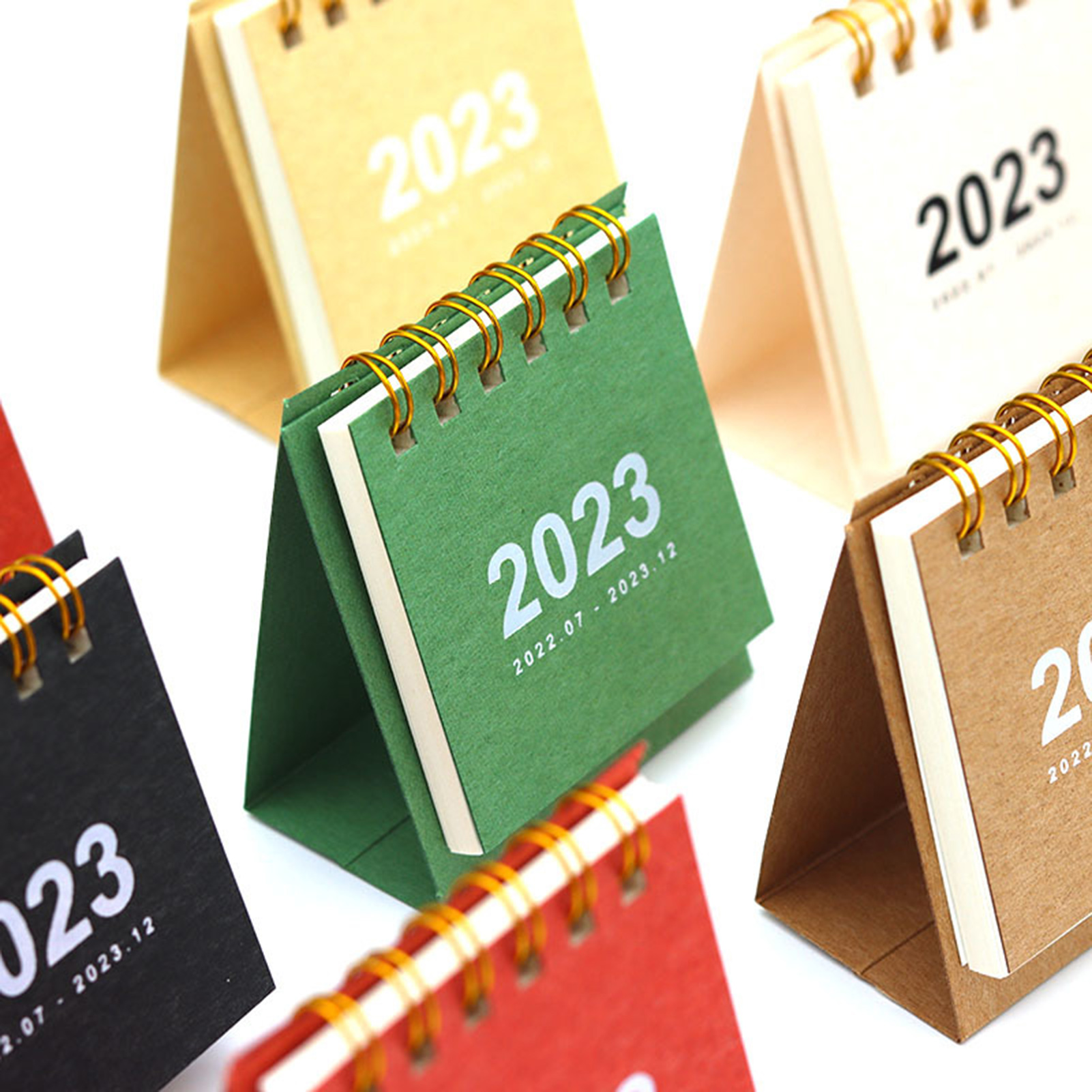 Mini Desk Calendar Portable 2023 Small Stand Up Desk Calendar. 