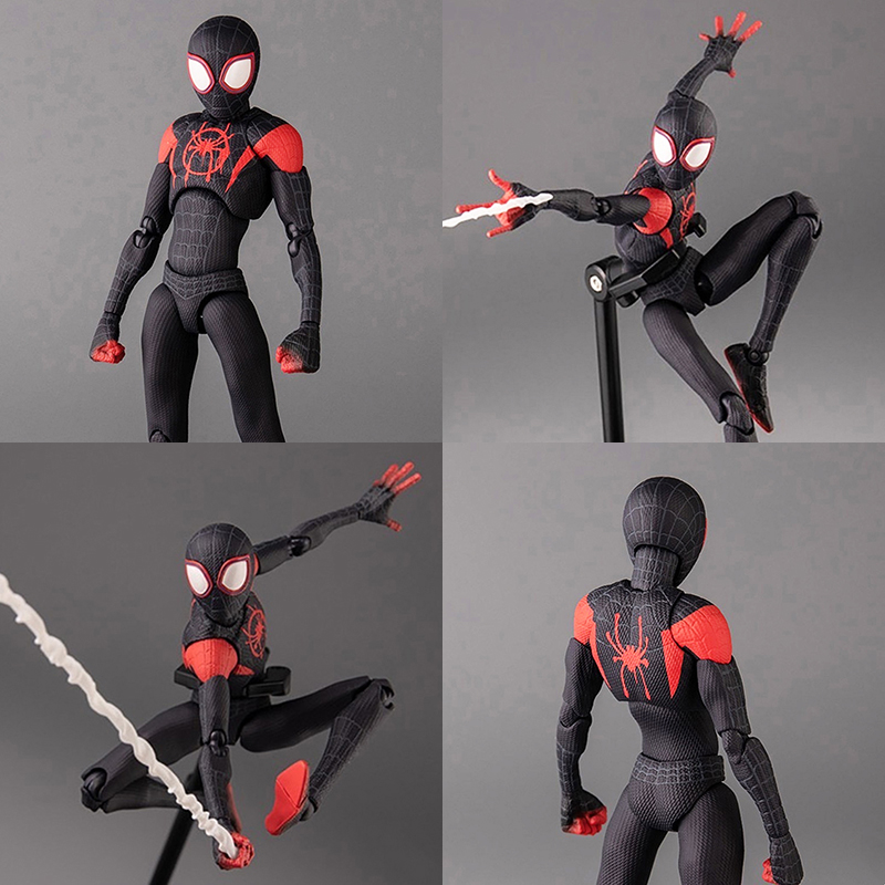 Sv Action Spiderman Miles Morales Action Figure Collection Sentinel Marvel Spider-Man Into the Spider Verse Figures Model Toys. 