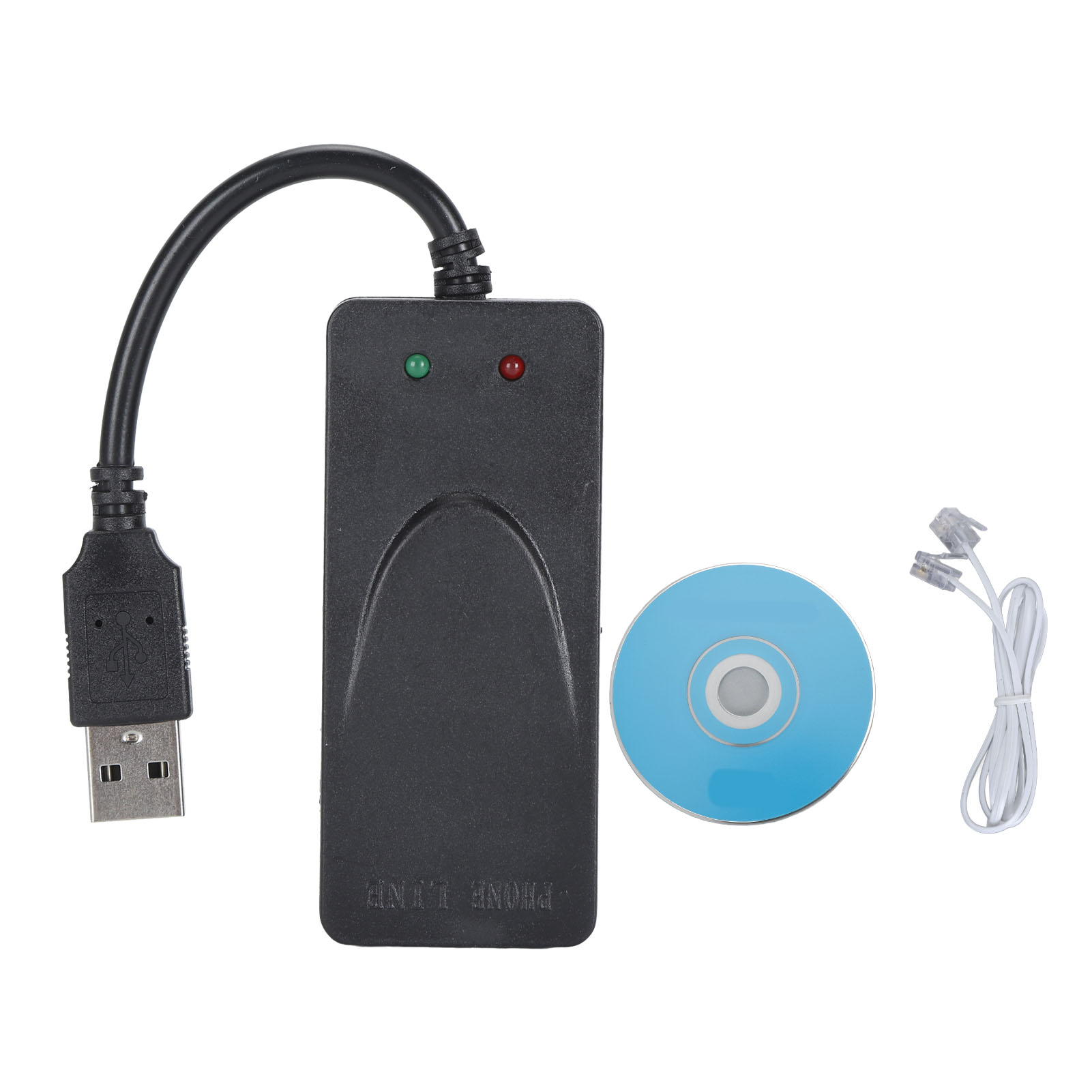 USB 56K External Dial Up Fax Data Modem Dual RJ11 Ports Support Caller ID Computer Laptop Fax Modem for Windows for LINUX. 