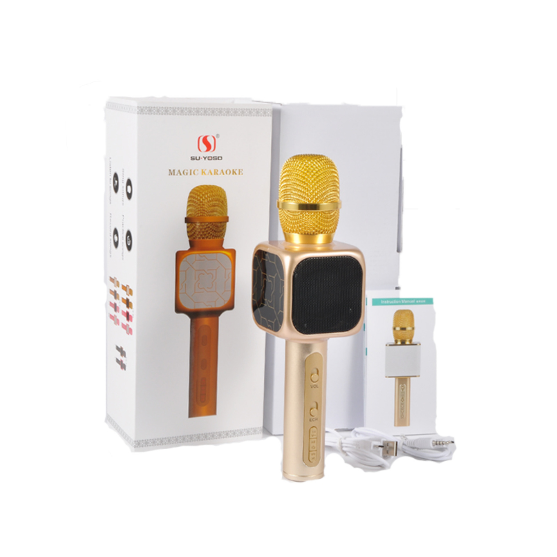 Bluetooth Karaoke Microphone Wireless Professional Speaker Handheld Microphone. 