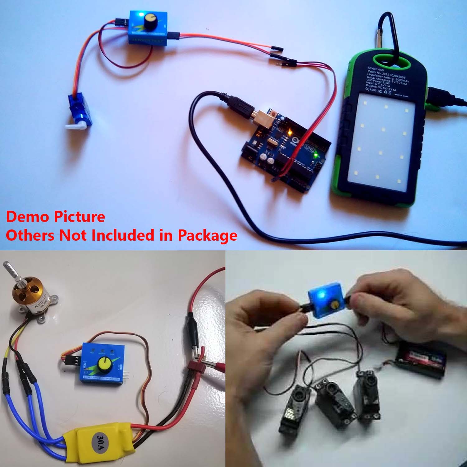 Multi Servo Tester 3CH ESC Consistency Master 3CH Digital Multi ECS Speed Controller C C P M RC Servo Tester for DIY RC Work. 