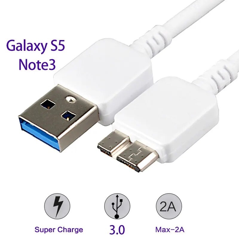 Quick Charge for Samsung Galaxy S5 Note 3 Micro USB 3.0 Cable I9600 Smart Mobile Phone Fast Charger USB 3.0 Data Charging Cable