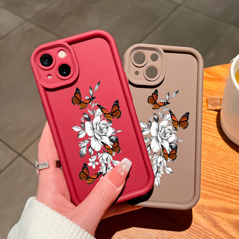 UCUC for Vivo S1 Pro V15 V23E V27E V29 V23 V25 V27 Pro 5G V5 V11i Y67 Back Cover White Flower Butterfly Ladder Camera Soft Rubber Phone Case. 