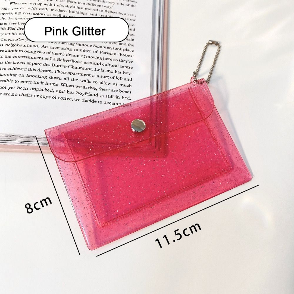 Mini Zipper Pouch Storage Bag Lovely Cartoon Jelly Wallet Cosmetic Bag Coin Purse Zipper PVC Transparent Coin Purse