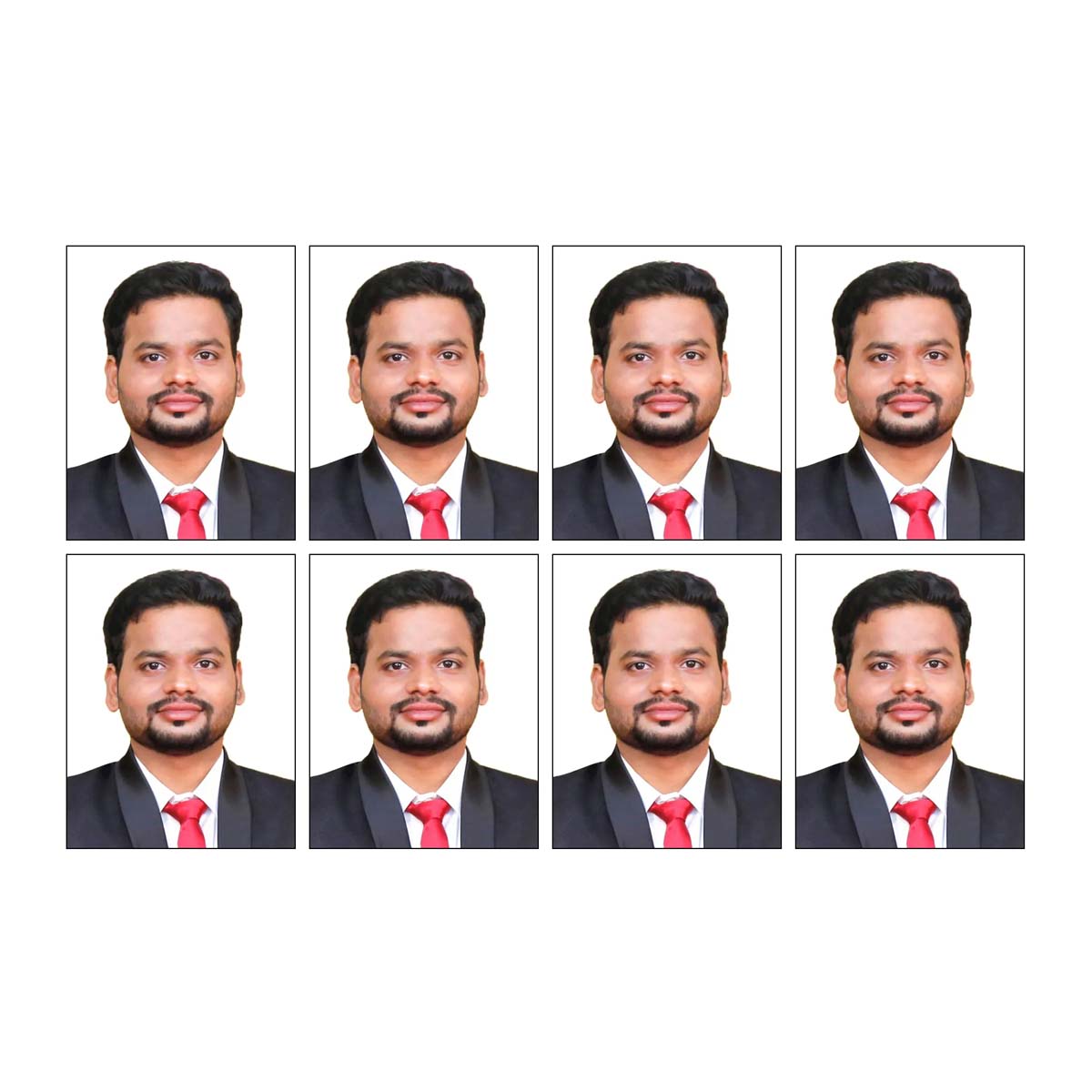 30 pcs passport size photo Print, Customized photo. 