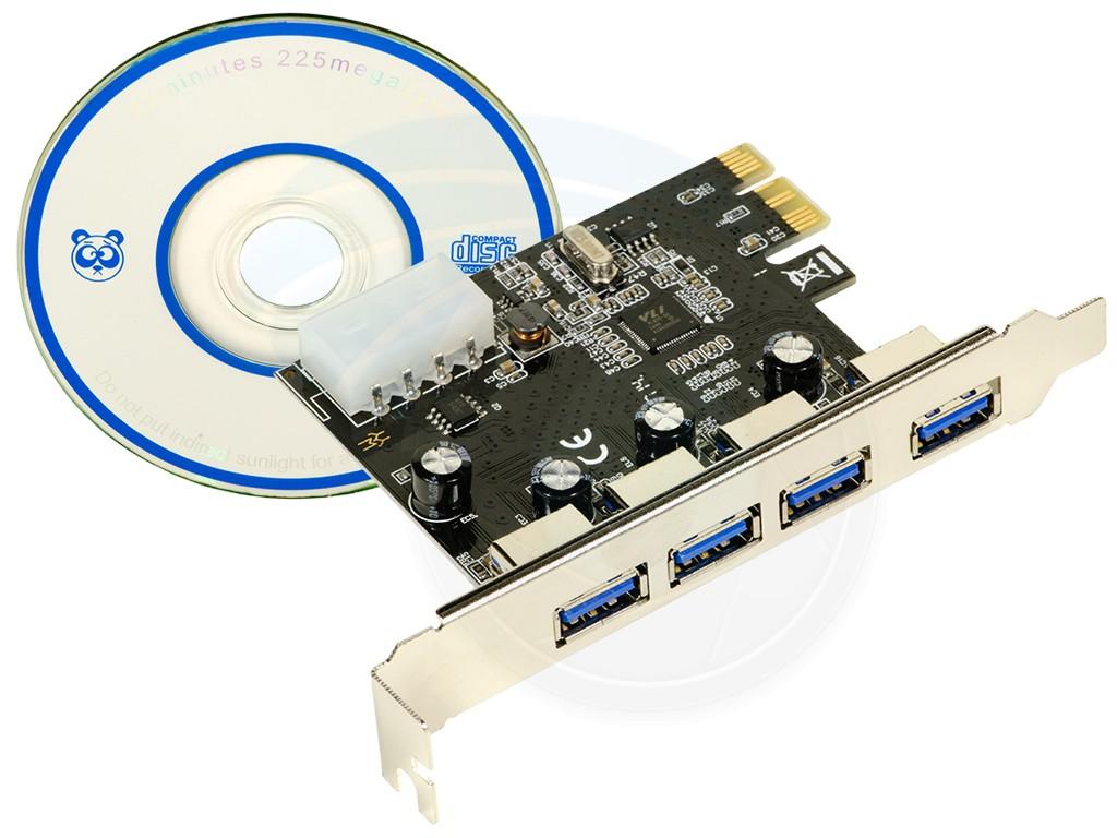 PCI-Express to USB 3.0 Card (NEC chip) Expansion Card for Desktop-Black. 