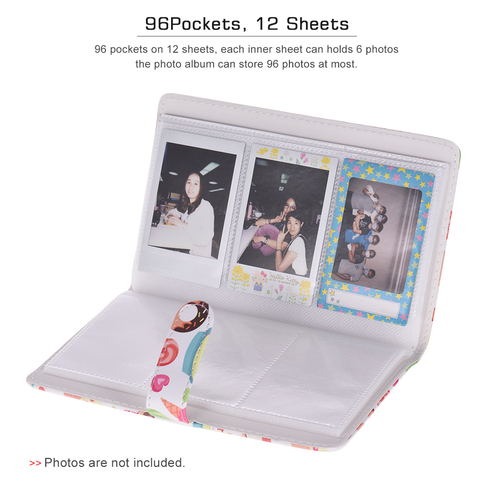 96 Pockets Mini Photo Album Photo Book Album for Fujifilm Instax Mini 9 8 7s 70 25 50s 90 Color Films Photo Camera Paper for Name Card Credit Card. 
