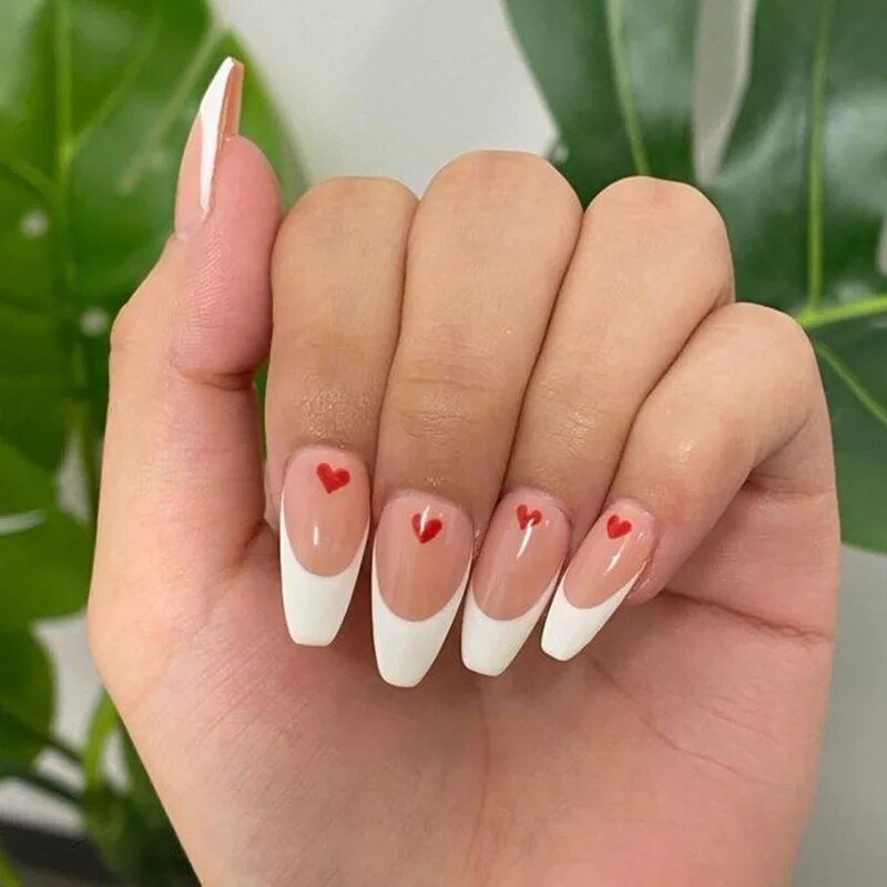 24Pcs/Set Khaki Gradient Wearable Nails Long Ballet Glossy Press on Acrylic Nails Artificial Full Coverage Stick on Nails. 