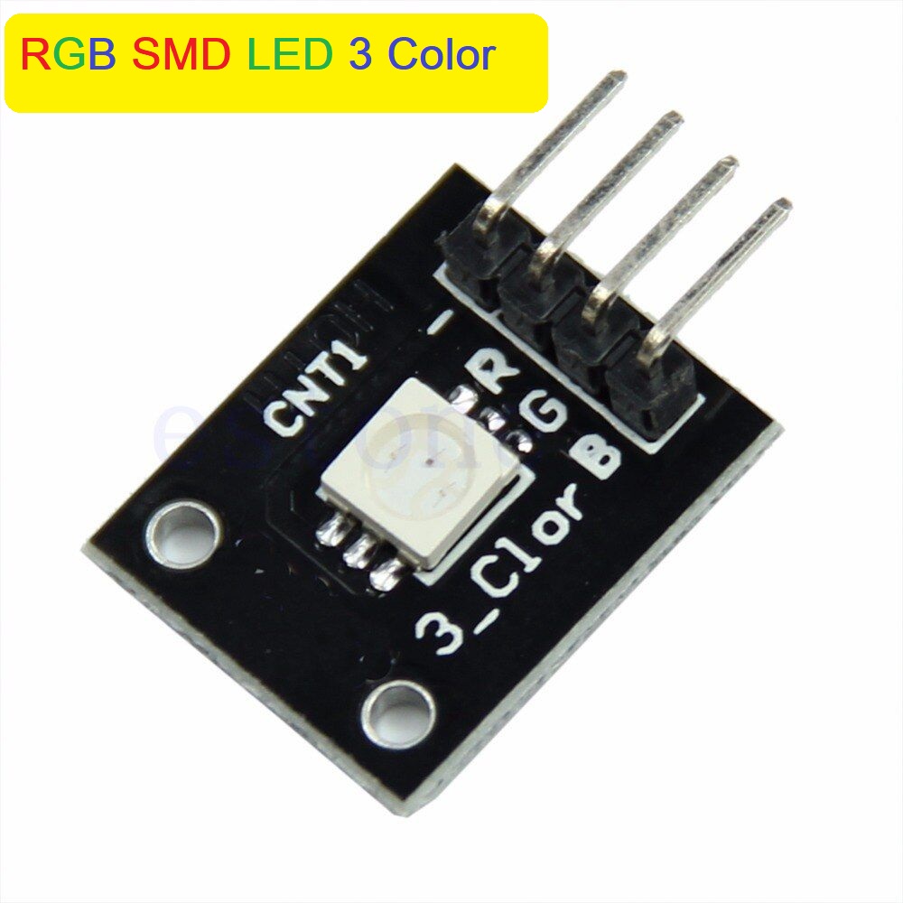 RGB SMD LED Light Module 3 Color Module Circuit Board RED GREEN BLUE RGB With 4 Pin Header For Arduino LED Light Bulbs RGB LED Module. 