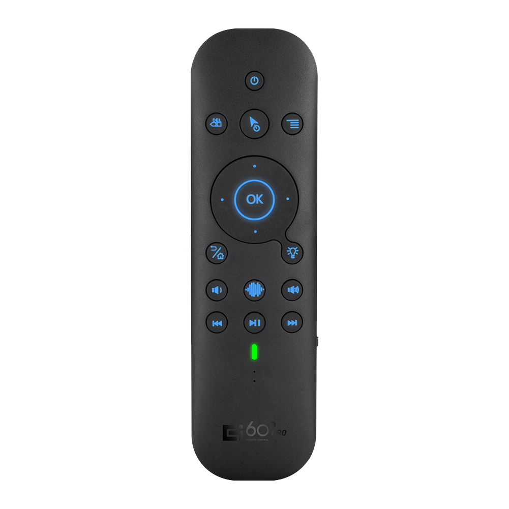 G60S Pro Air Mouse Wireless Voice Remote Control 2.4G Bluetooth Dual Mode Remote BT5.0 Voice Remote Control for Computer TV BOX Projector