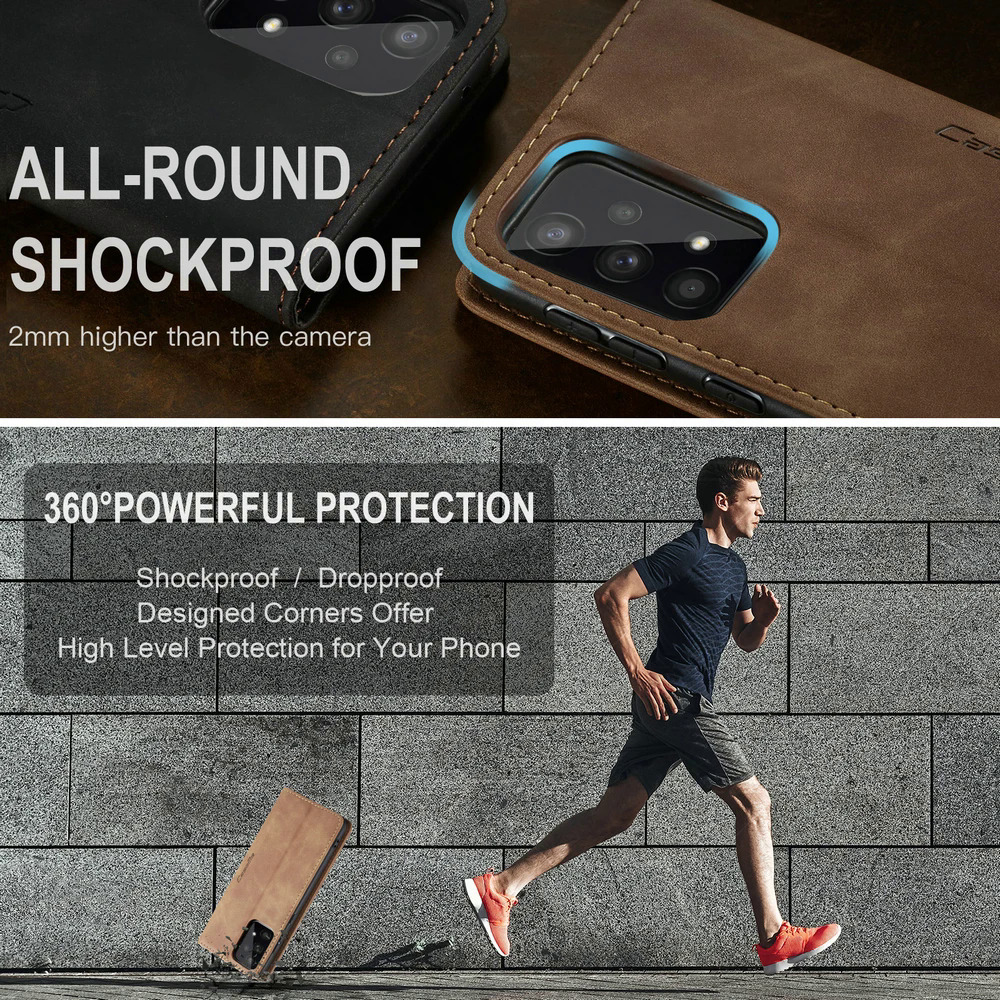【Pioneer Gong】CaseMe Leather Wallet Case For Samsung Galaxy A02 A12 A13 A20 A21S A22 A31 A32 A33 A41 A42 A51 A52 A53 A71 S23 ultra phone cover. 