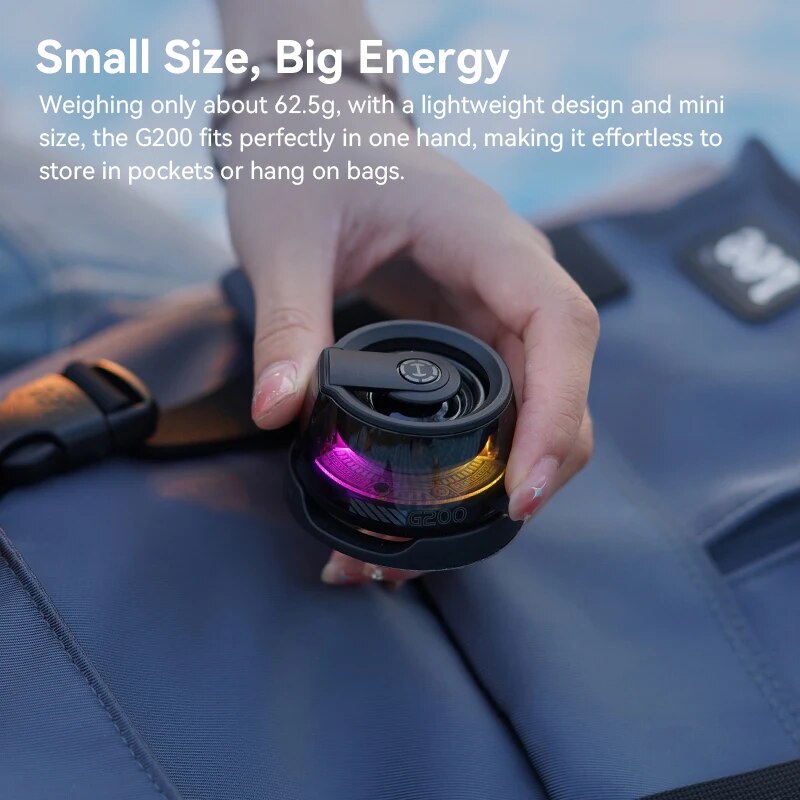 Edifier Portable Bluetooth Speaker HECATE G200 RGB Lighting Magnetic Speaker BT5.3 Mini Sound Box 7 Hours Playback Phone Holder. 