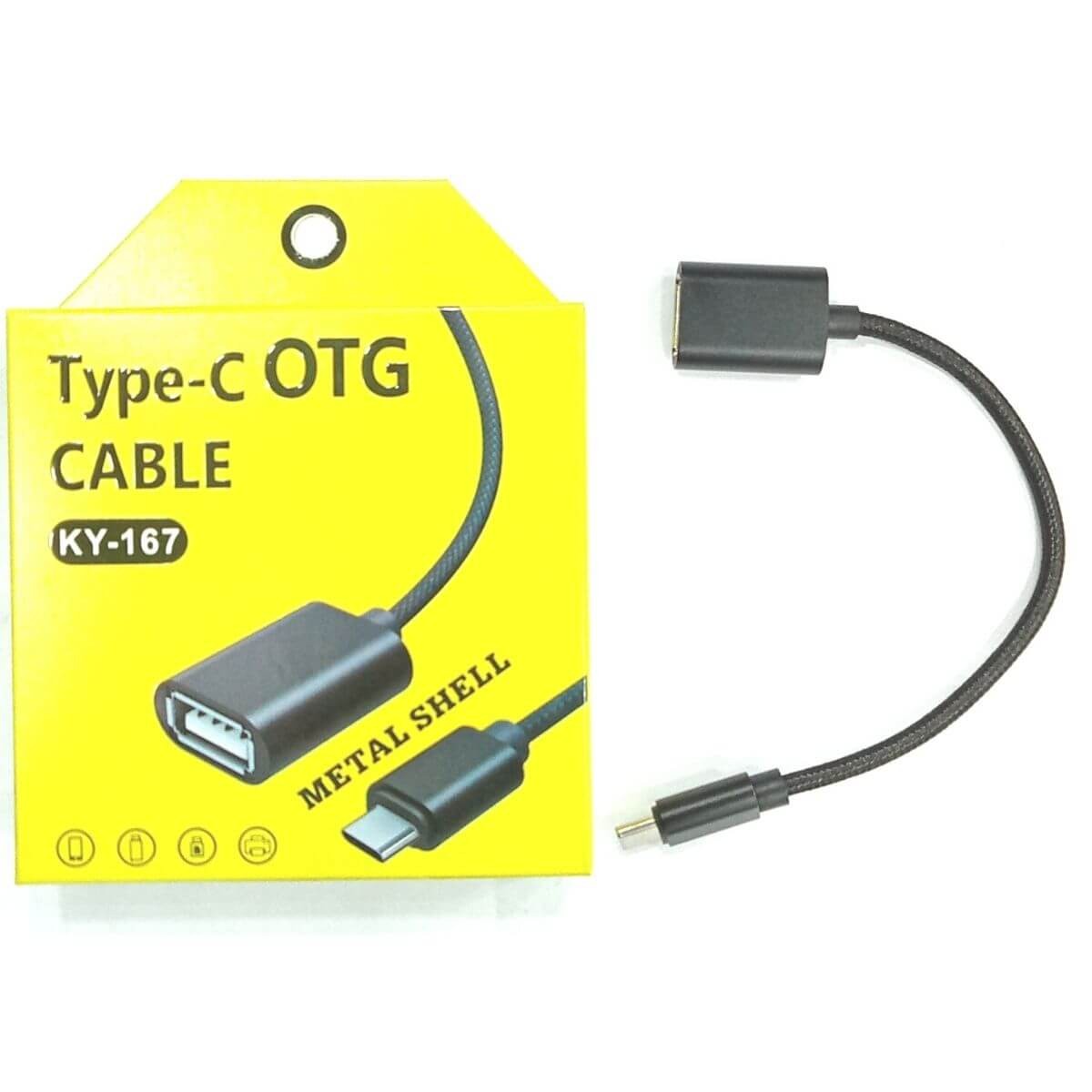 KM Type-C Otg Cable Ky-167 type c otg cable - Black. 