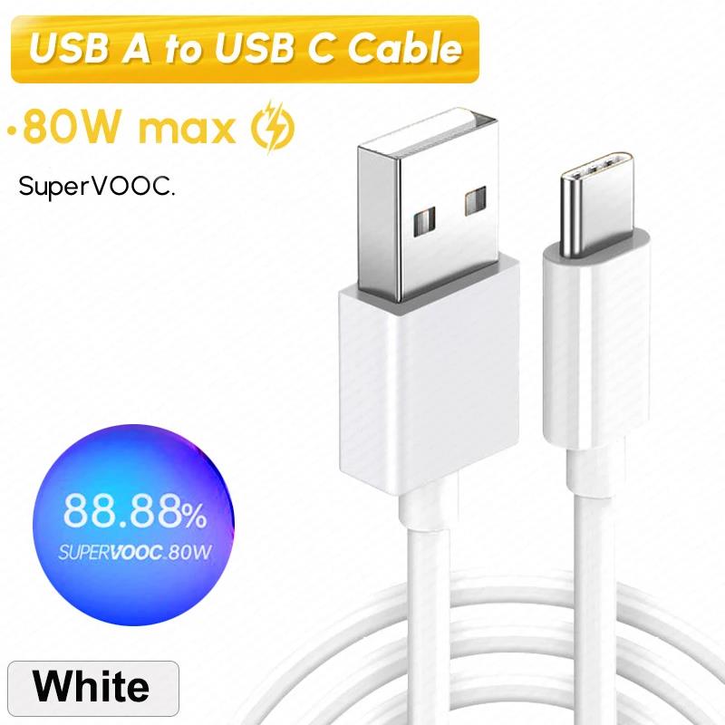 Original OPPO Cable Usb Type C Super Vooc Fast charging Charger Wire OPPO Find X5 X6 X3 Pro N2 Flip Reno10 8 7 6 Pro A77 A78 A98. 