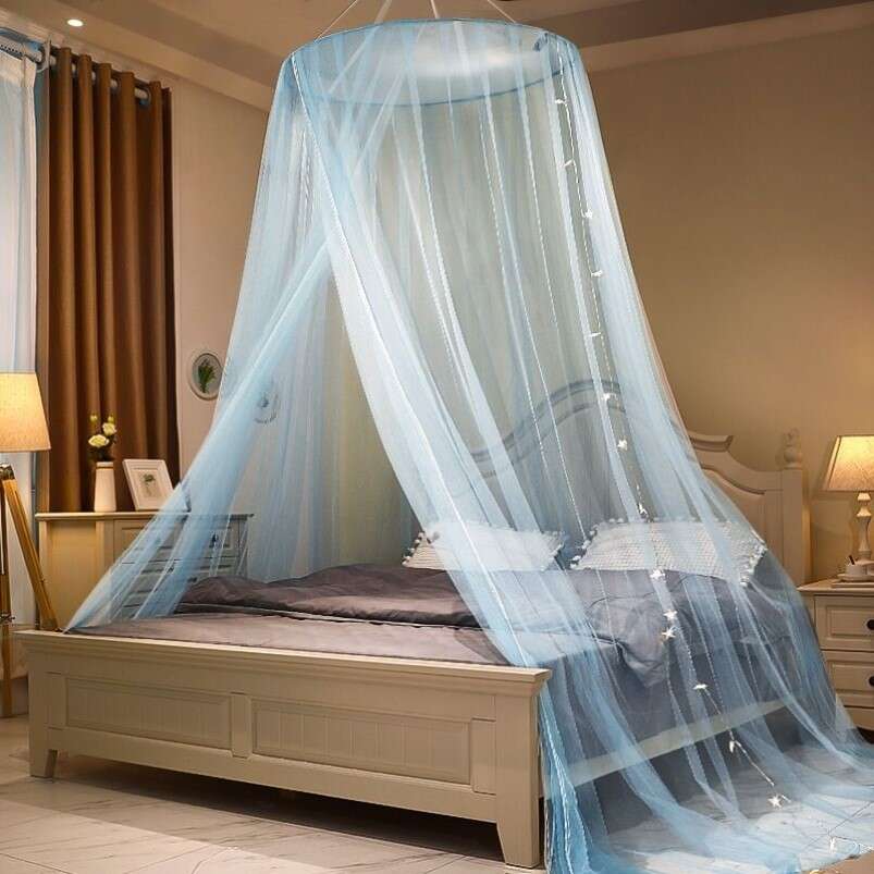 Dome mosquito net ceiling, 1.8m, 1.5m pattern, household summer princess single bed, 1.0m * 2.0m, encrypted without installation. 