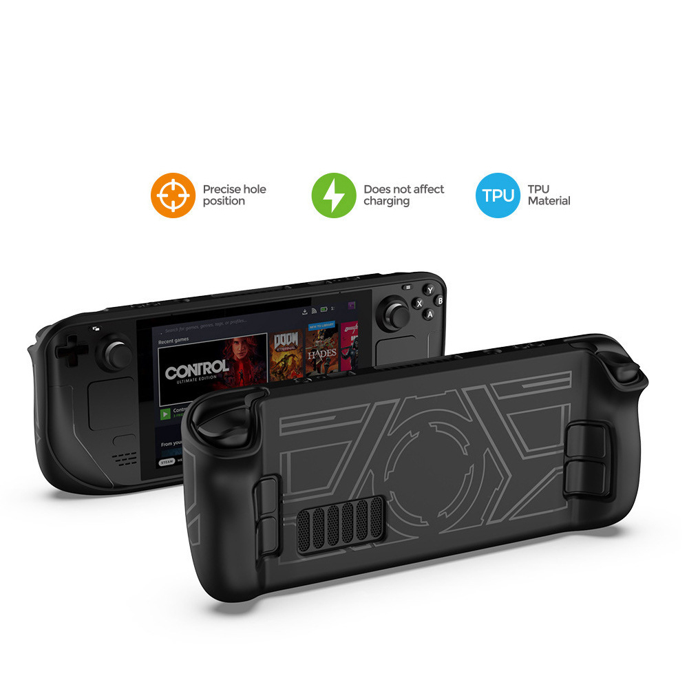 Coodio Soft Silicone Shell Shockproof Non-slip Protective Cover Compatible For Steam Deck Game Console Ty-2830. 