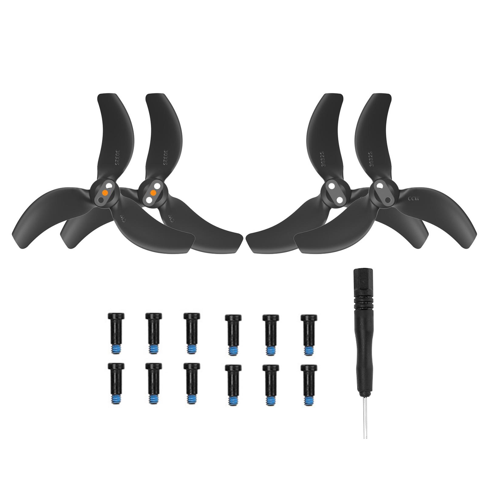 Radiant Blade Set Low Noise Set for Dji Avata 2 Pairs Blade Parts with Screriver Replement cessories Quick Release