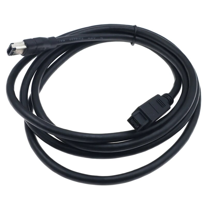 9 PIN to 6 PIN IEEE 1394B FireWire 800 To 600 Data Cable For Digital Cameras, Sound Cards And Other Equipment. 