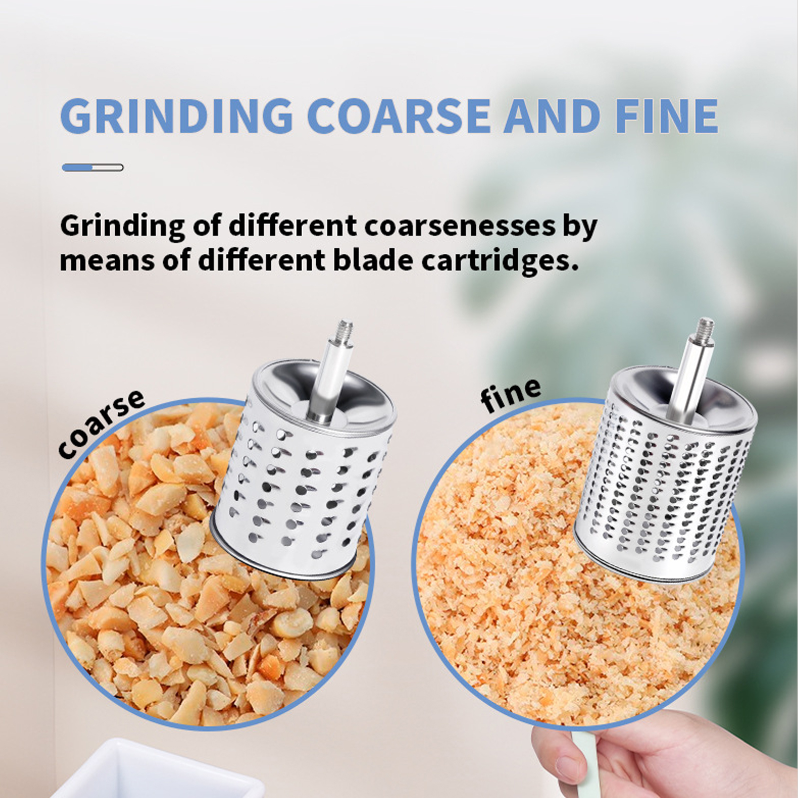 GC Nut Chopper Grinder With Hand Crank Peanut Grinding Device Nut Chopper Peanut Grinder Dried Fruit Crusher Multifunctional Manual Nut Grinder For Different Nuts Baking Kitchen. 