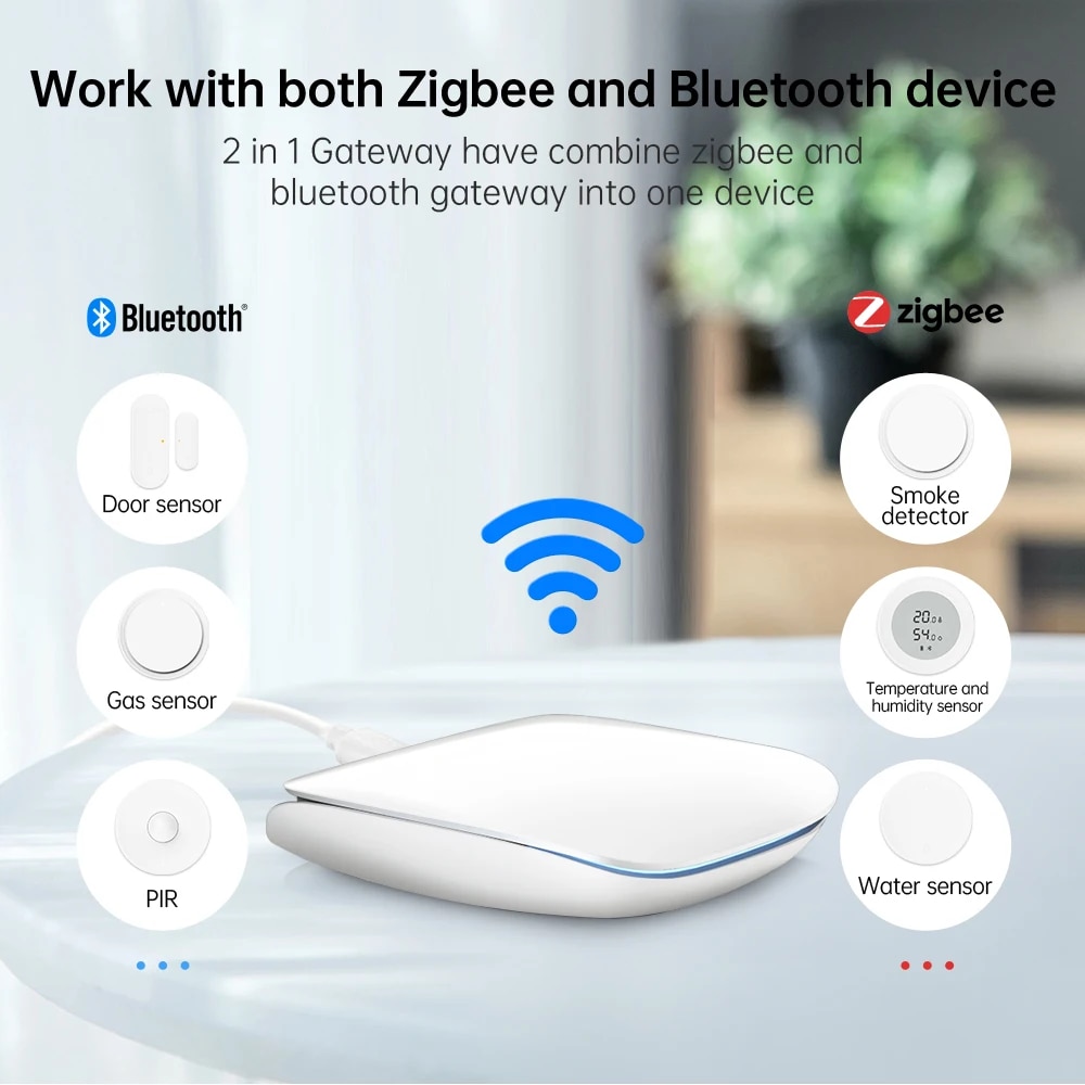 AVATTO Tuya Zigbee 3.0 Gateway Hub,Smart Home Bridge Smart Life APP Wireless Remote,Voice Control for Alexa Google Home. 
