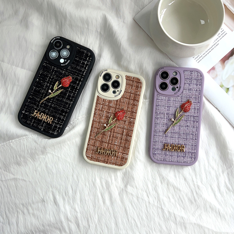 FELMYST Casing Case For Vivo Y01A Fashion Rose Flower Gemstone Ornament Brand JADIOR Gem Soft Silicone Fabric Phone Case Full Cover Camera Protection Cases Shockproof Back Cover Phone Casing Softcase For Girls. 