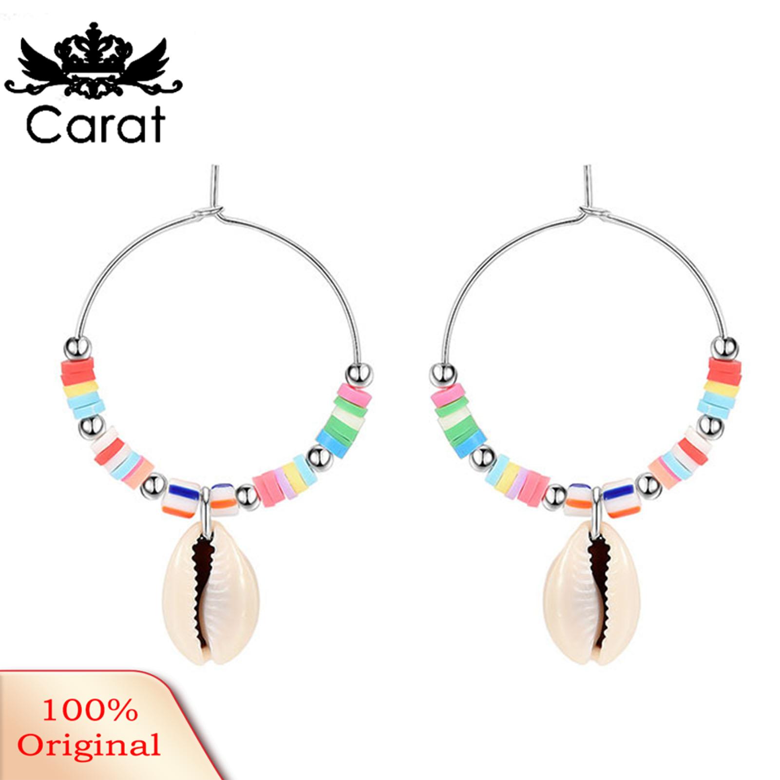 Carat Dangle Earrings Sweet Fashion Ladies Seashell Decoration Drop Earrings