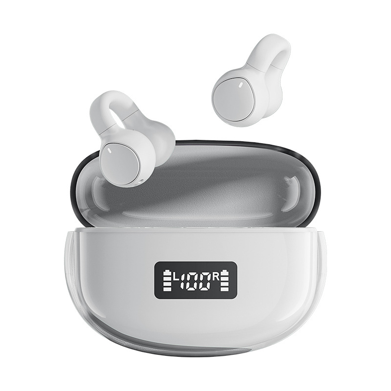 Bluetooth Headset Ear Clip Type No Ear Bone Conduction Large Power Call Noise Reduction Ear Hanging Headset Cross-border Exclusive. 