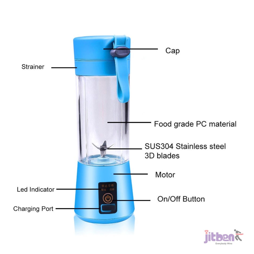 Portable and Rechargeable Battery Juice Blender / Blender & juicer / juice maker / Smoothie maker. 
