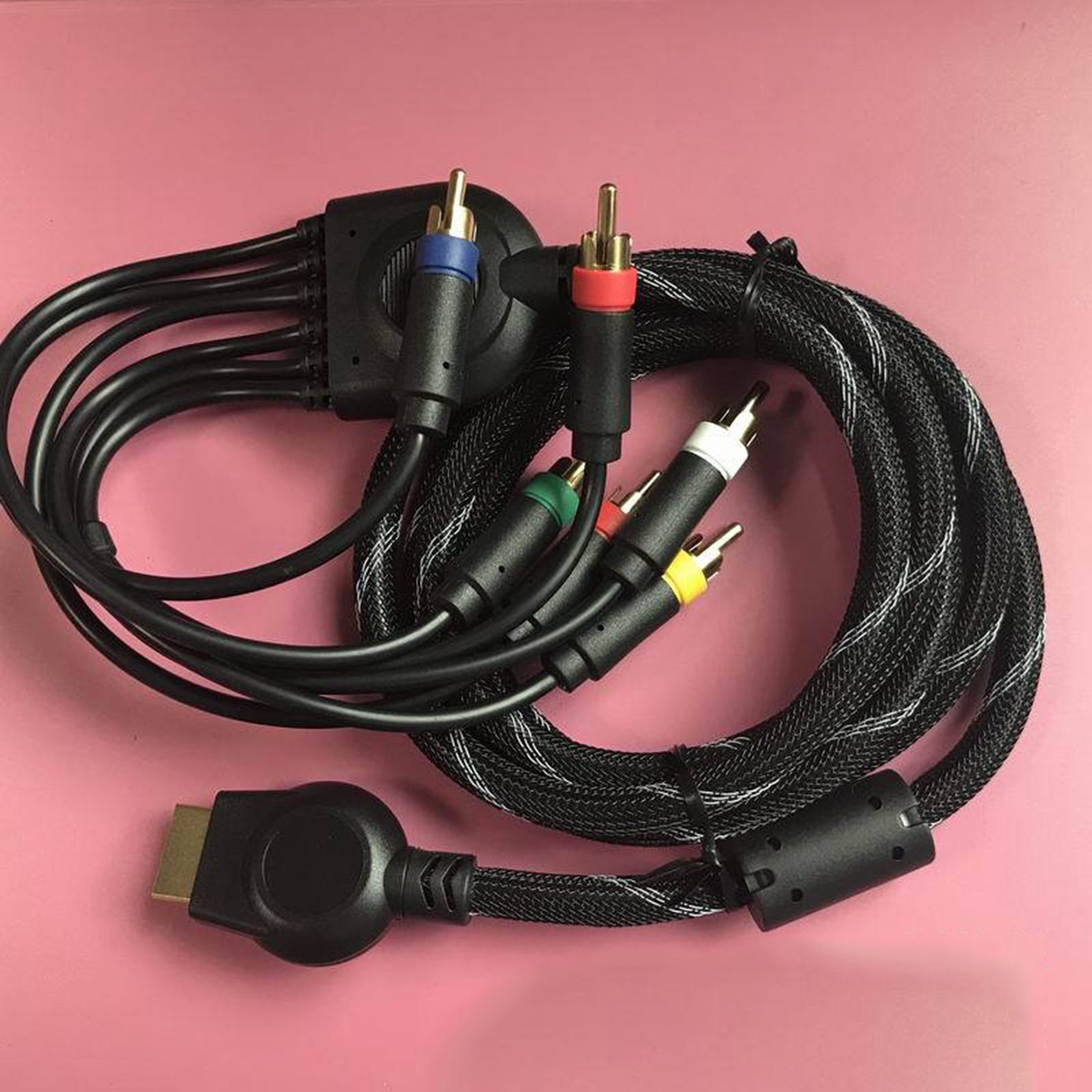 2X Suitable for PS2/PS3 Component Cable 1.8M Suitable for PS 2/3 High Resolution Game Cable Accessories. 