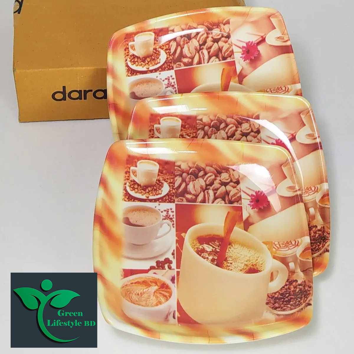 Melamine Half Plate 6 Pcs Set( Medium Size 6.5 Inch ) Multi Design Print for Snacks & Breakfast.. 