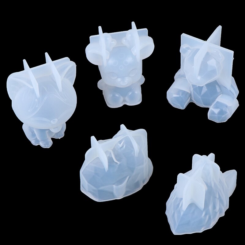 【happy one】3D Silicone Diy Geometry Stereo Bear Cat Tiger Orangutan Mold Animal Mold Ornament Mold Cake Tool. 
