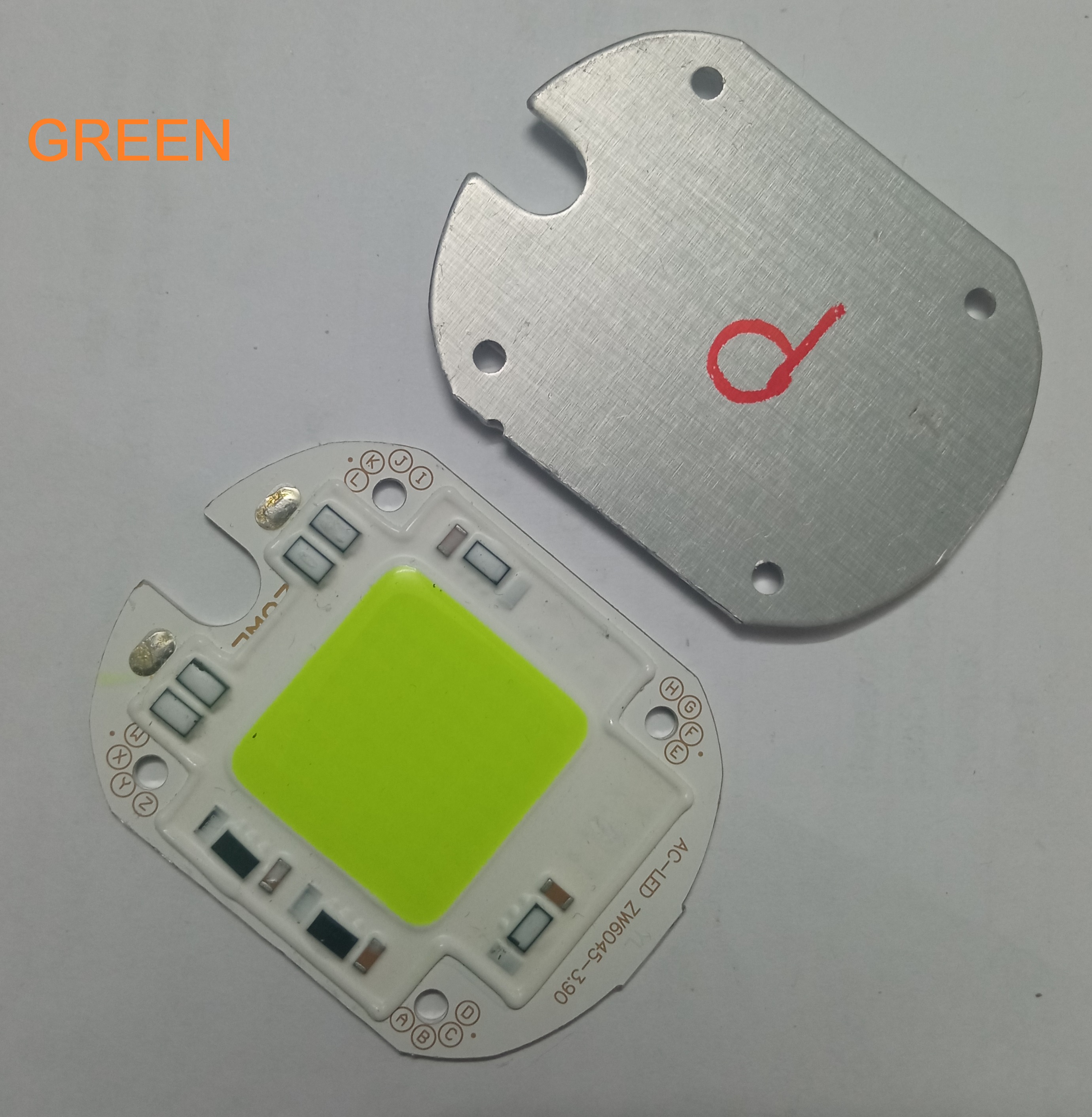 GREEN Color ZW6045 50W Direct AC 220V 50W Size 60x45mm COB SMD LED Light Chip Green COB LED Light 220V COB LED Light 50W COB Light COB LED Chip 220V COB LED Chip 50W Light Bulbs. 