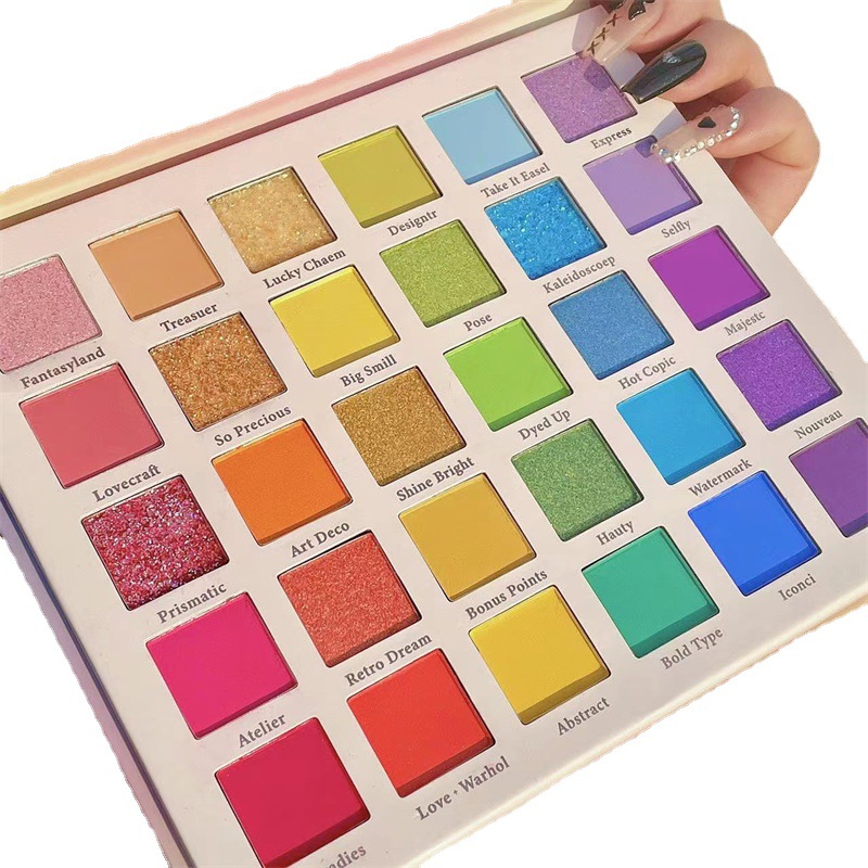 MGL30 Color Rainbow Hall Eyeshadow Student Stage Makeup Eyeshadow Palette Pearlescent Matte Sein Fine Glitter Cos Glitter. 