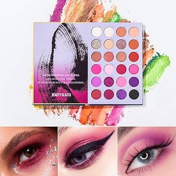 Beauty Glazed 72 Color Eyeshadow Palette 3 layer Book Style Colorful Highlighter. 