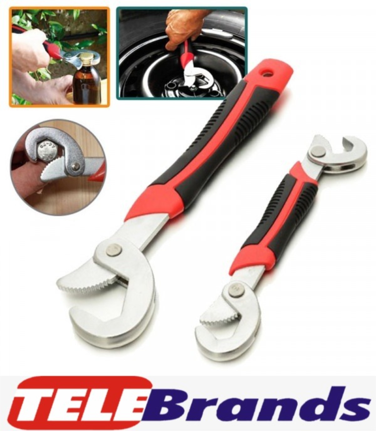 TelebrandsMulti-Function Universal Quick Snap N Grip Adjustable Wrench Spanner Set