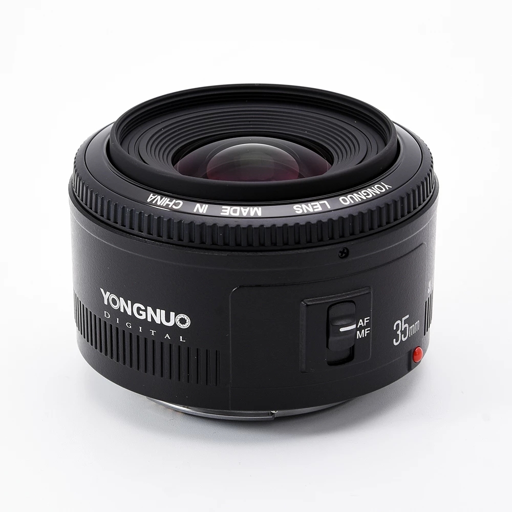 YONGNUO YN35mm F2 35mm Lens 1:2 AF/MF Wide-Angle Fixed Focus / Large Aperture Auto Zoom Lens +Gift For Canon EF Mount EOS Camera. 