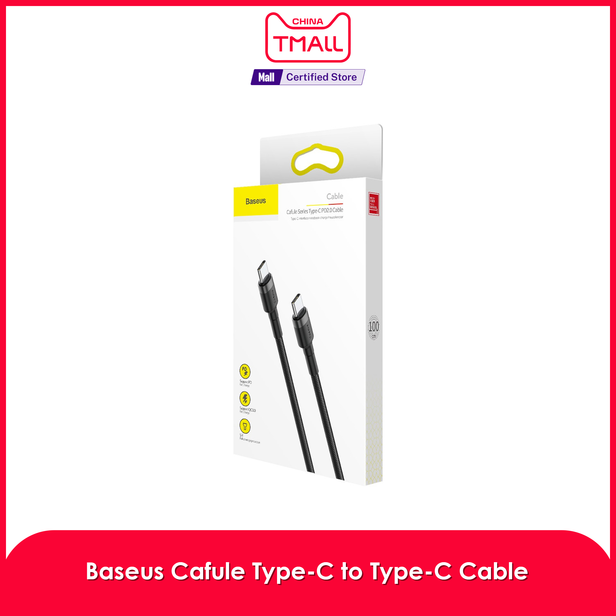 Baseus Cafule Series Type-C PD 2.0 3A Quick Charge Cable