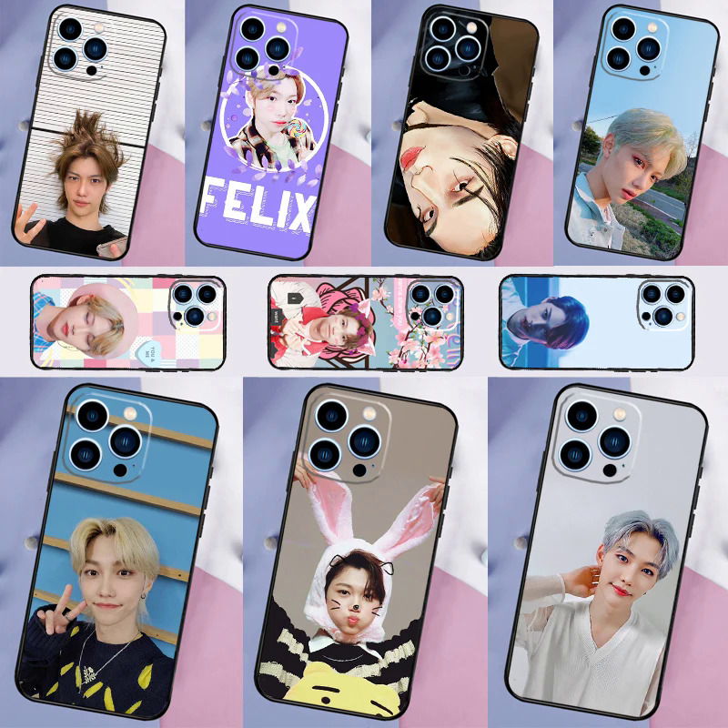 【Solitary waves】Stray Kids Felix Phone Case For iPhone 15 14 Pro Max 11 12 13 Mini XR X XS Max 8 7 Plus SE 2020 Cover
