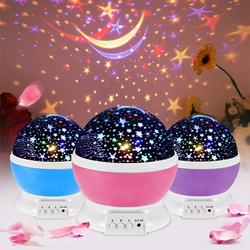 Star Master I iFlashDeal Moon Lamp 360° Rotating Starry Sky Light LED Table Lamp Sky Projector Night Lamp Light for Children Room Decor Gifts Festival. 