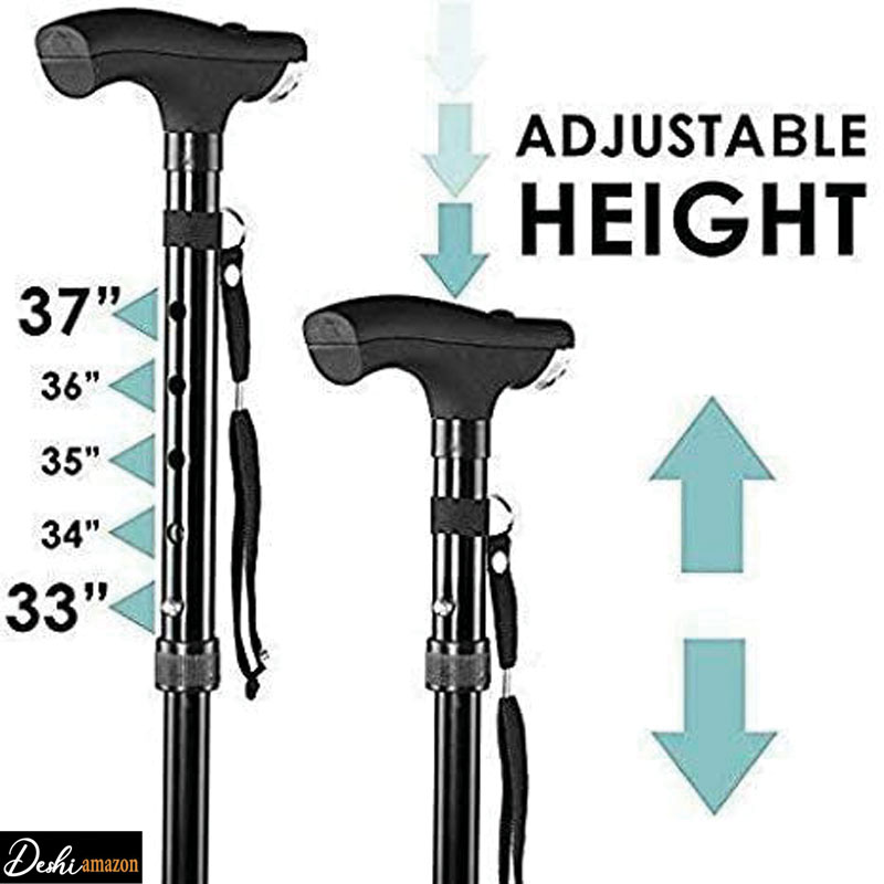 Lighted Adjustable Walking Stick