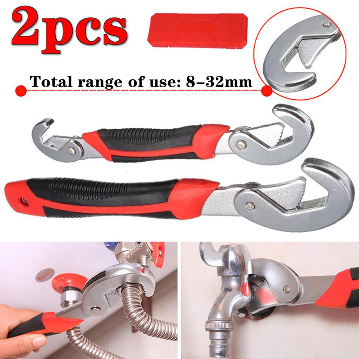 Multi-Function Quick Adjustable Wrench Spanner Set 2 PCS. 