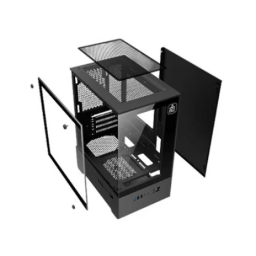 Aptech CS40 With 3 ARGB Fans Desktop Gaming Black Casing. 