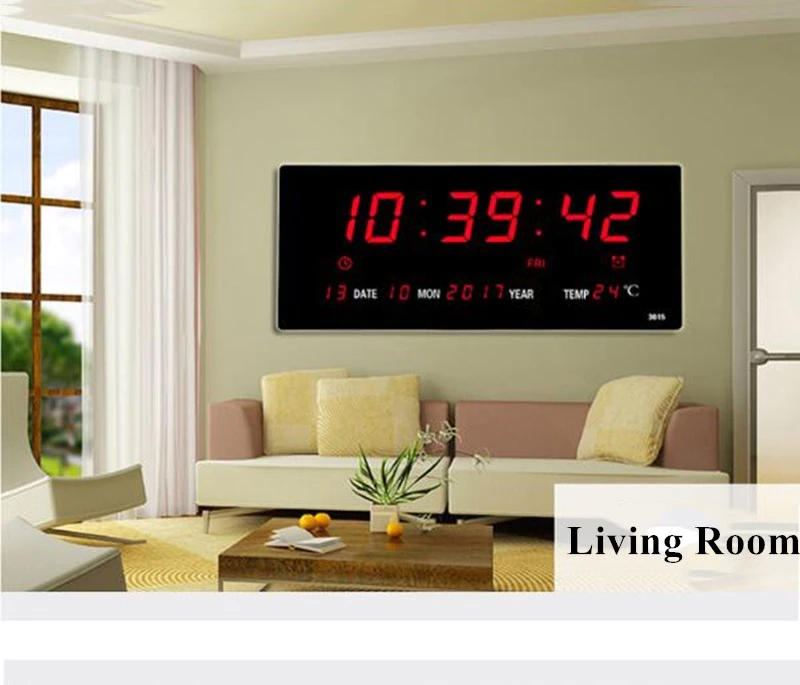 High Quality XY-3615 Digital LED Wall Clock And Large Display. 
