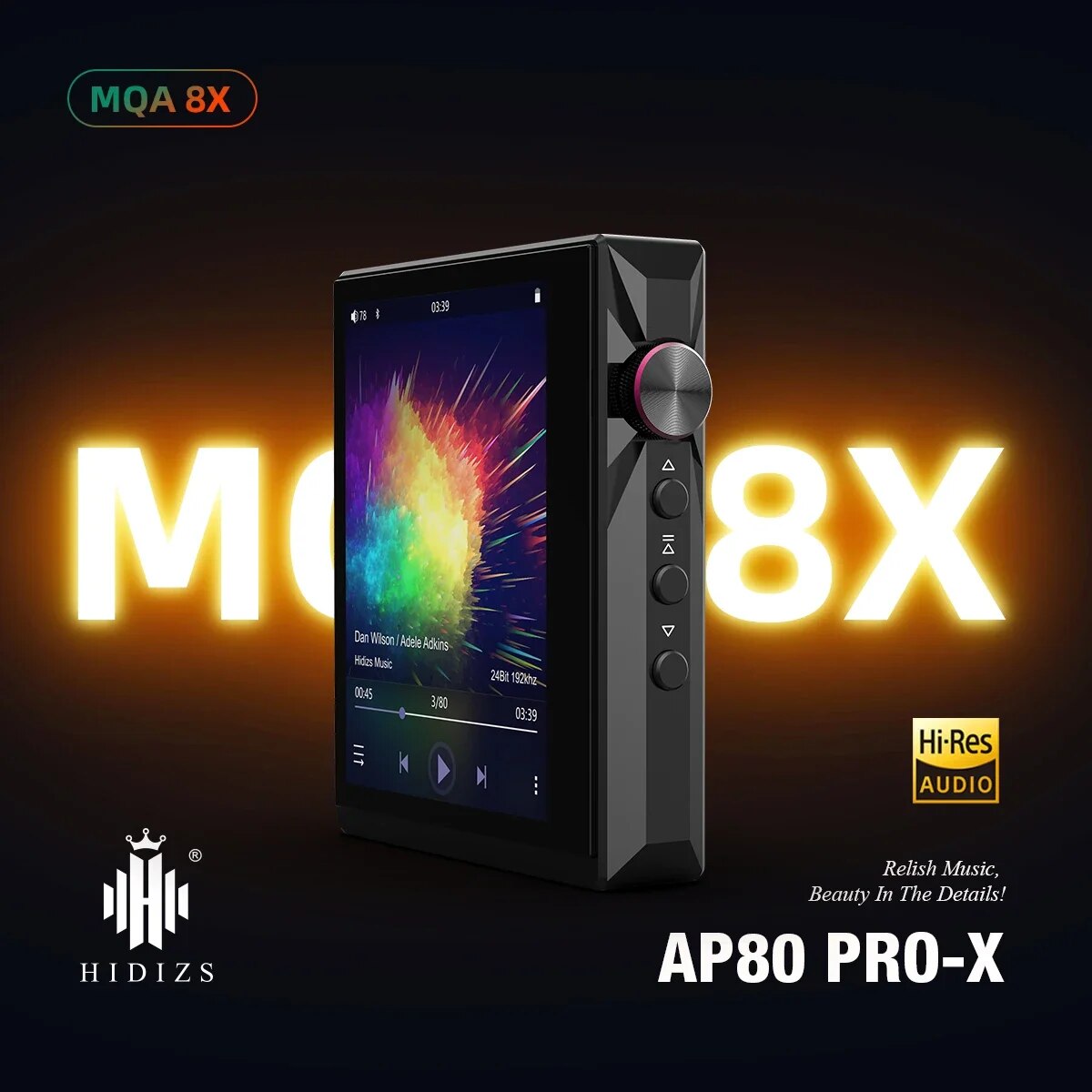 Hidizs AP80 PRO X Portable Bluetooth MP3 Player 2.5/3.5 Connector Balanced Lossless Type C MQA FLAC LDAC USB DAC DSD64/128 DAP. 