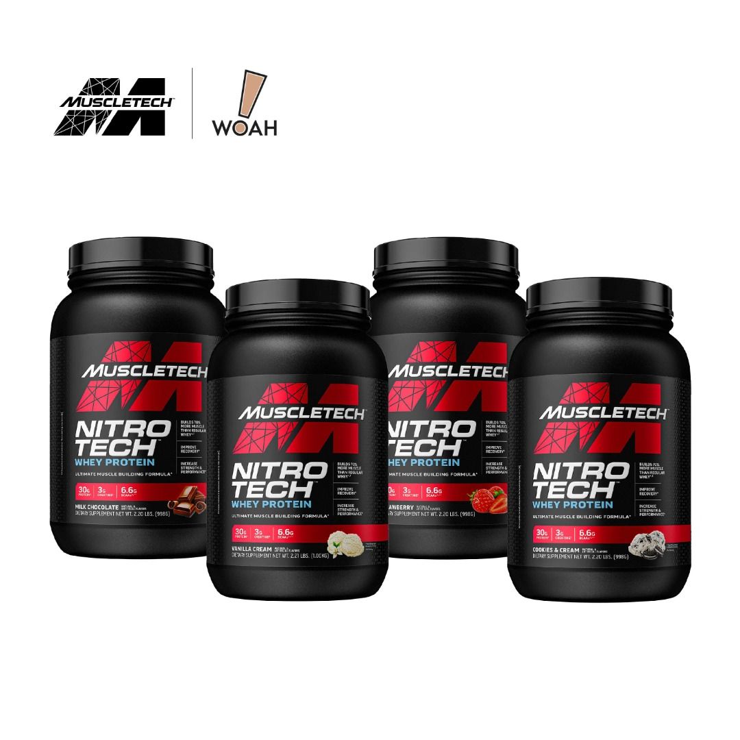 Supliment Nitrotech Whey Protein, Size: 2.2 lbs or 1 kg, Serving: 22. 