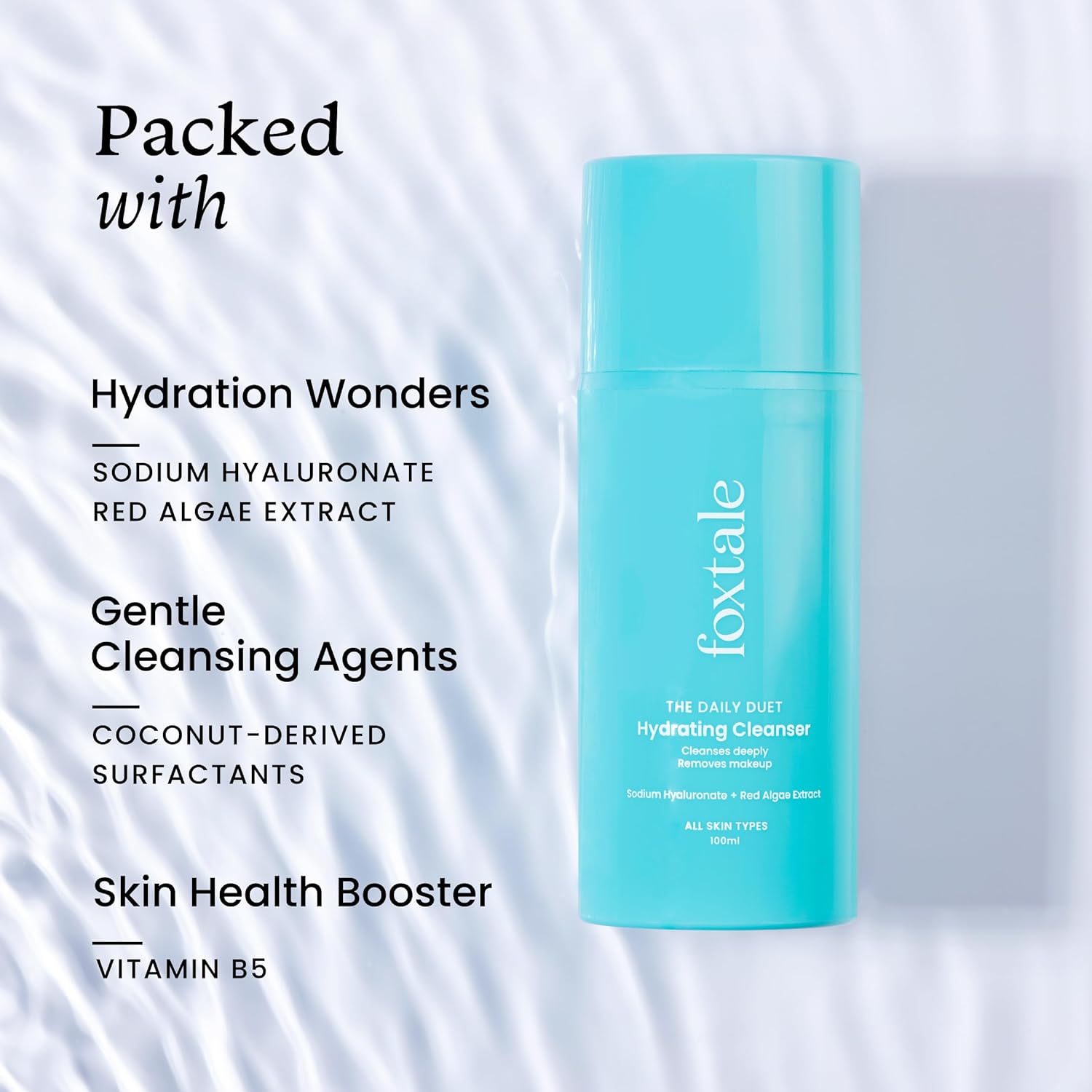 Foxtale The Daily Duet Gentle Hydrating Face wash and Makeup Remover-100 ml. 