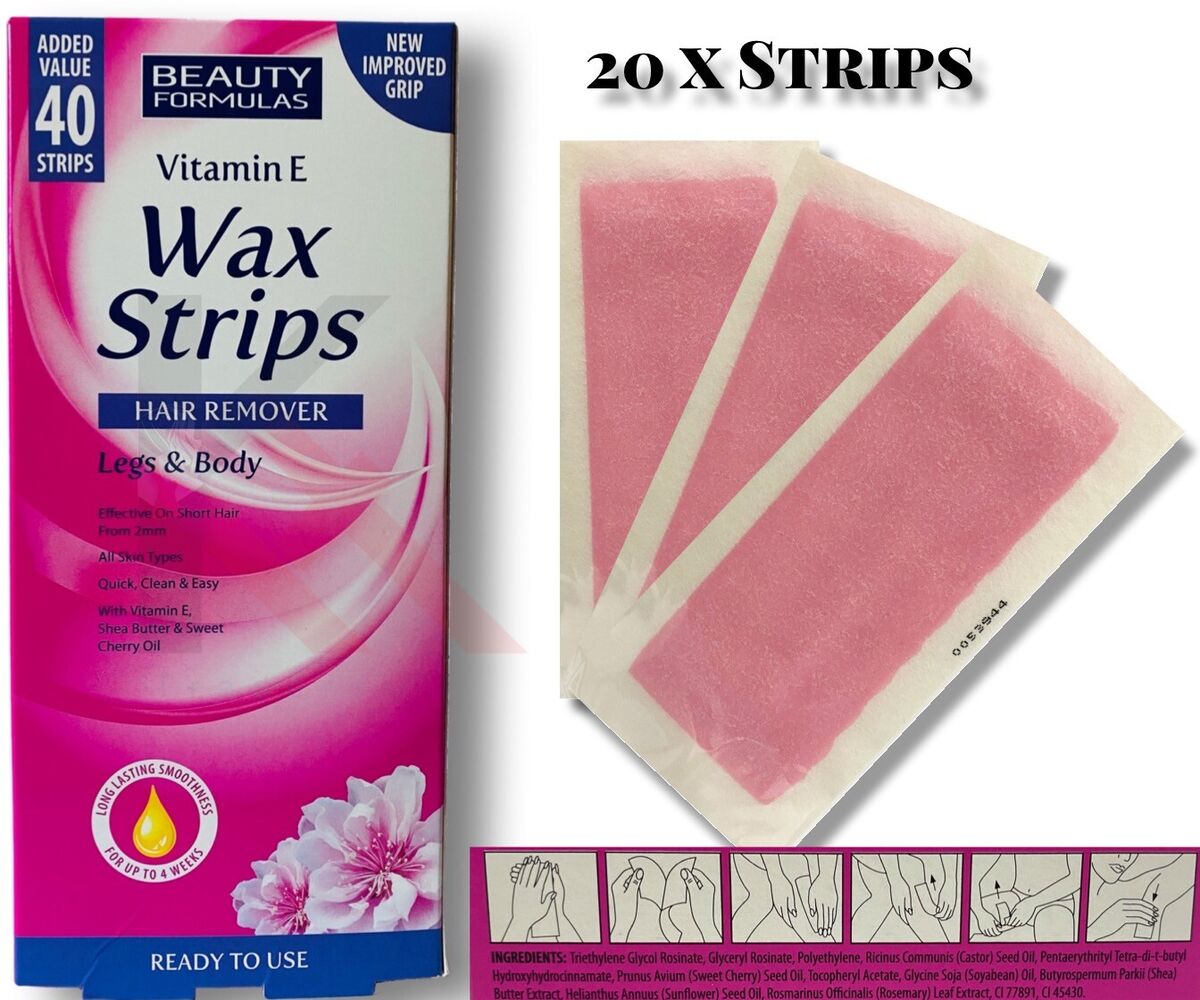 Wax Strips Waxing Leg and Body Bikini Vitamin E Wax Strips 1-100 wax Strips  | eBay