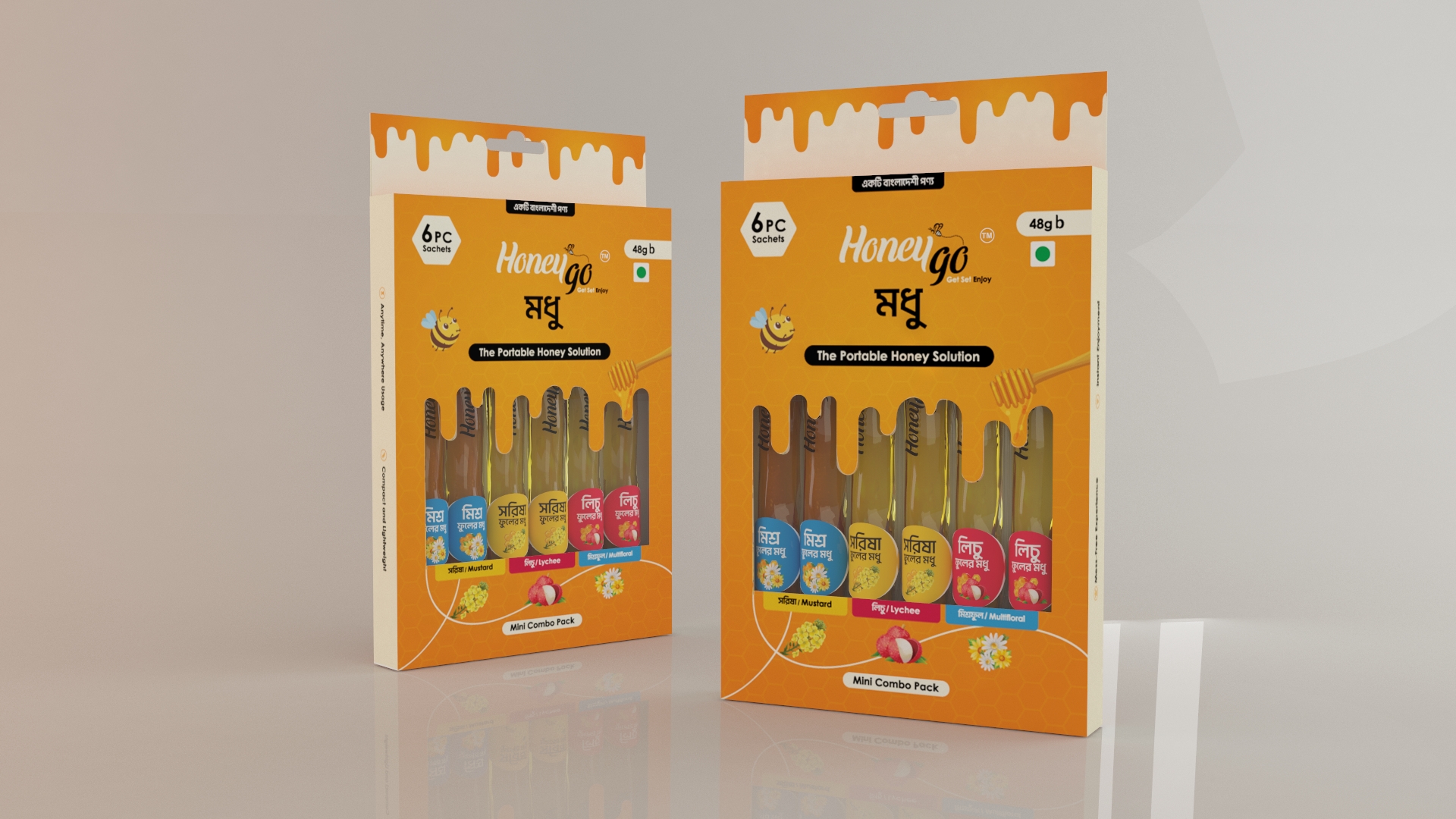 HoneyGo Mini Combo Pack 48gm_6 Sachets. 