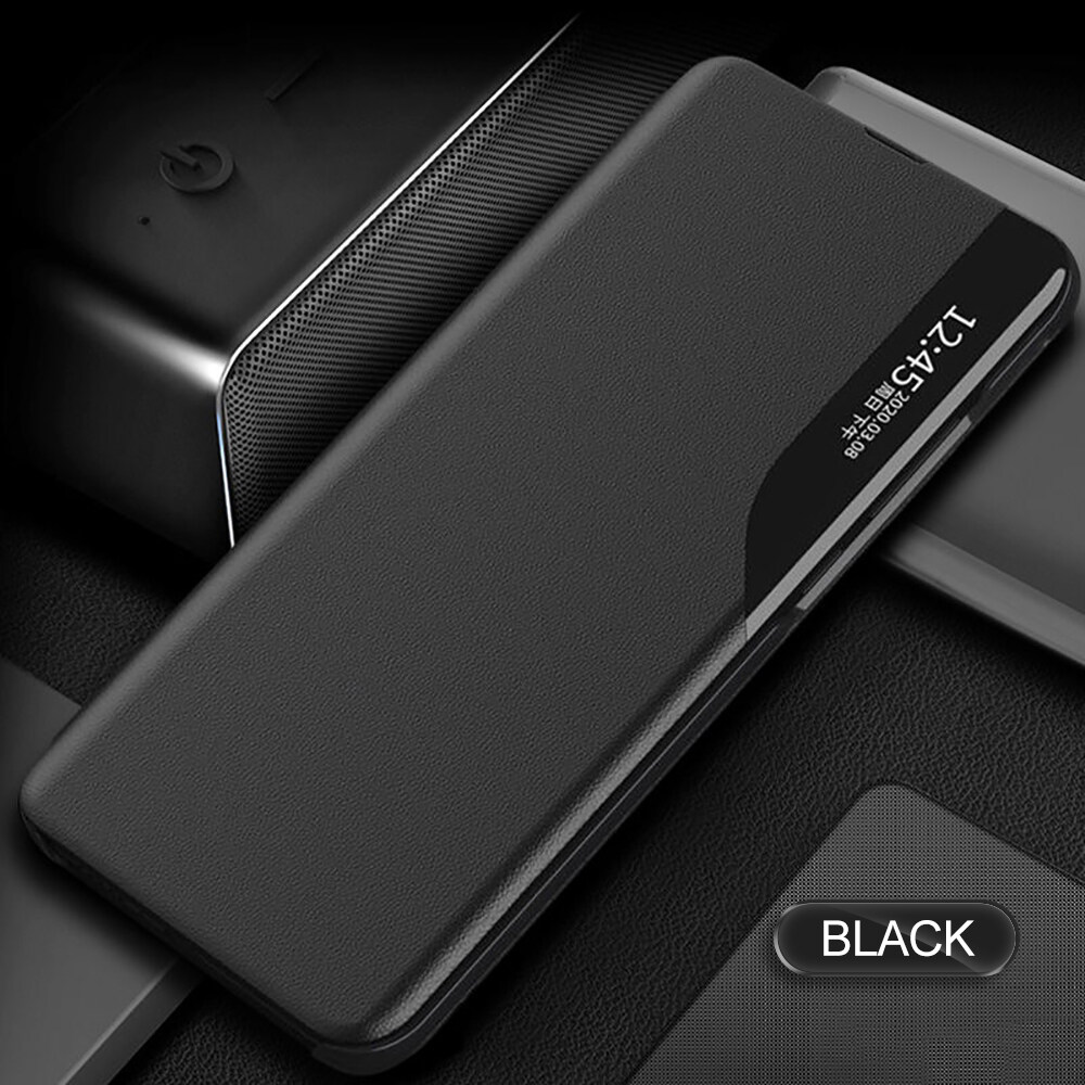For Samsung Galaxy A51 Leather Flip Cover Case with Smart Window Display Magnetic Stand Phone Cases Covers
