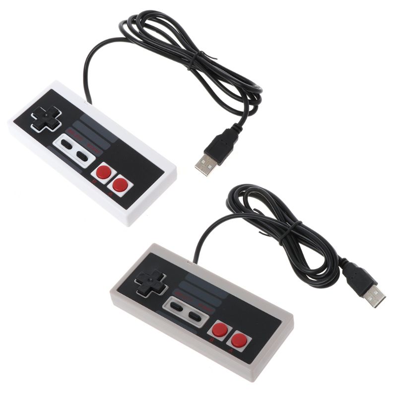 2022 New Usb Gaming Controller Plug-Play Plastic Blackgray For Nes Pc New. 